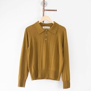 Caron Callahan Mustard Sweater with Collar
